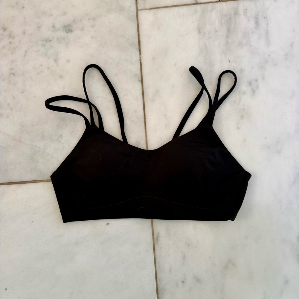 lululemon athletica Black Strappy Light Support Bra